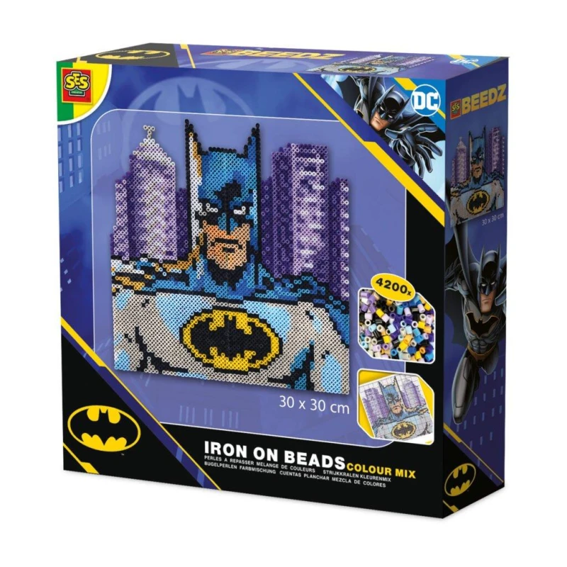 Image of SES Creative DC Batman - Batman iron on beads colour mix Multi unisex One Size
