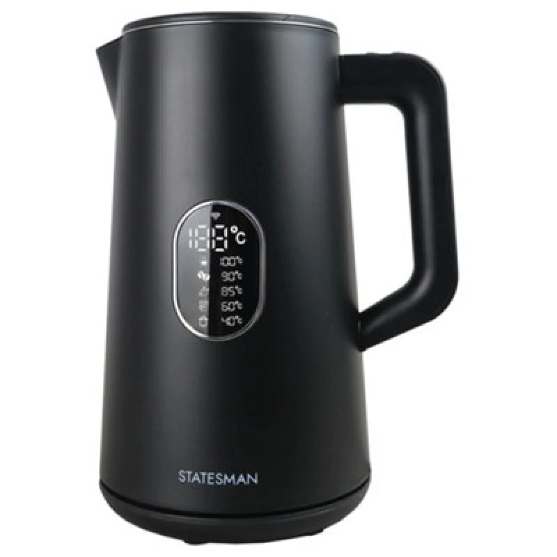 Image of Statesman 1.5L Smart Digital Kettle, 1800W Fast Boil, Temperature Control With Display, 5 Preset Settings, Black