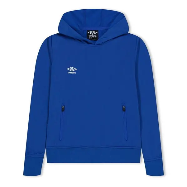 Image of Umbro Club Essential Polyester Hoodie Junior - Blue 7 - 8 Years