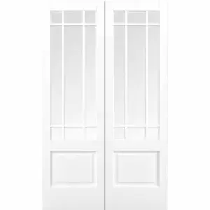 Image of LPD (W) 60" White Downham Glazed 9L Pair Internal French Door