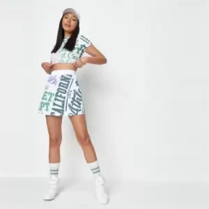 Image of Missguided Petite Vintage Co-ord Shorts - Multi