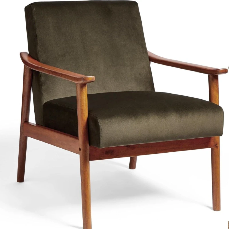 Image of Spinningfield Fairfield Rustic Industrial Design Frame Lounge Chair Dark Green