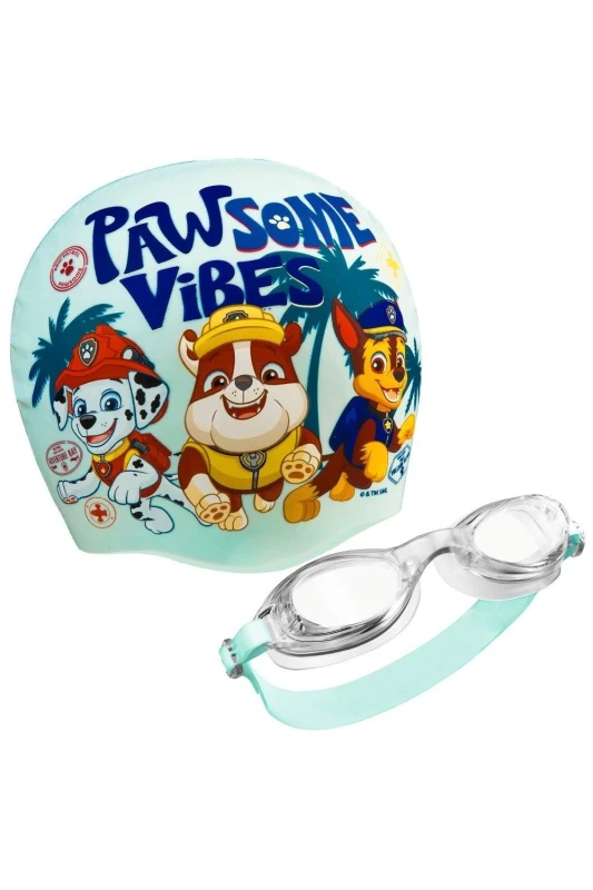 Image of Paw Patrol Swimming Cap and Goggles Multi