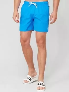 Image of BOSS Iconic Swim Shorts - Blue , Bright Blue, Size L, Men