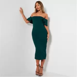 Image of I Saw It First Bardot Ruffle Midaxi Dress - Green