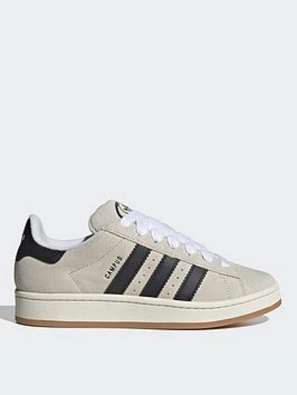 Image of Adidas Campus 00s Trainers Crystal White Black Off White, 3