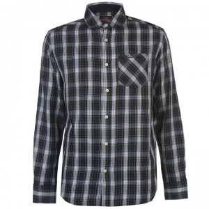 Image of Pierre Cardin Tartan Check Long Sleeve Shirt Mens - Grn/Blue/Wht