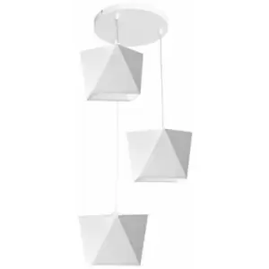 Image of Helam Adamant Cluster Pendant Ceiling Light White 50cm