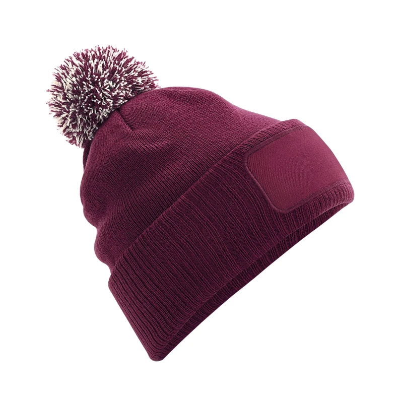 Image of Beechfield Beechfield Men Snowstar Printers Beanie in Burgundy Burgundy One Size Male 5059000427824