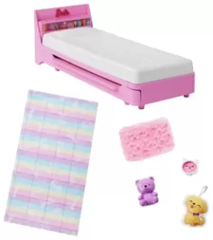 Image of My First Barbie Bedtime Furniture Playset and Accessories
