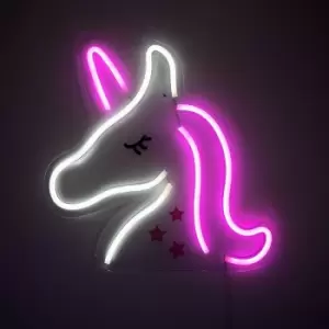 Image of Unicorn Neon Pink And White Light Decoration