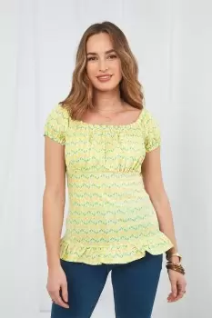 Image of Subtle Floral Country Garden Top