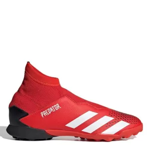 Image of Adidas Junior Predator Laceless 20.3 Astro Turf Football Boot, Red, Size 2