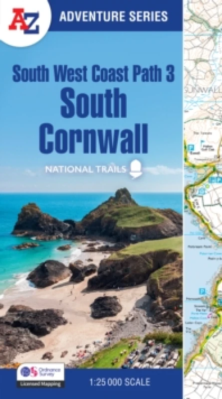 Image of South West Coast Path 3 South Cornwall : With Ordnance Survey Mapping Paperback / softback