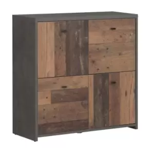 Image of FWStyle Industrial Home Office 4 Door Cabinet