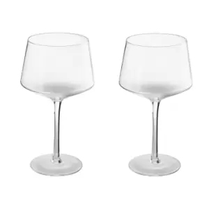 Image of Premier Housewares Set of 2 Tapered Gin Glasses - Clear