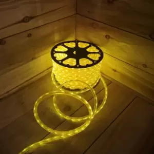 Image of 48m Yellow 1728 LED Christmas Disco DJ Rope Light Static Function Indoor Outdoor With Reel