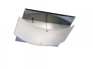 Image of Flush Ceiling 2 Light Polished Chrome, Mirror