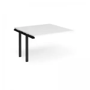 Image of Adapt boardroom table add on unit 1200mm x 1200mm - Black frame and