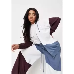 Image of Missguided Plus Size Asymmetrical Hoodie - Cream