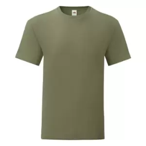 Image of Fruit Of The Loom Mens Iconic T-Shirt (S) (Classic Olive Green)