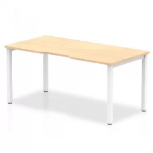 Image of Trexus Bench Desk Individual White Leg 1600x800mm Maple Ref BE106