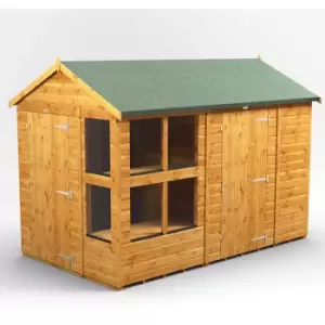 Image of 10x6 Power Apex Potting Shed Combi Building including 4ft Side Store