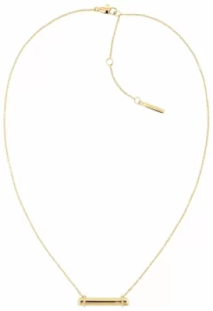Image of Calvin Klein 35000015 Gold Tone Bar Pendant Necklace Jewellery