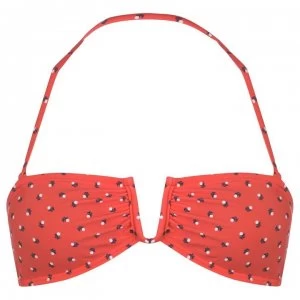 Image of French Connection French Fleur Bandeau Womens - FIRECORALPRINT