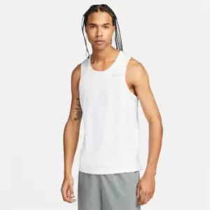 Image of Nike Dri-FIT Miler Mens Running Tank - White