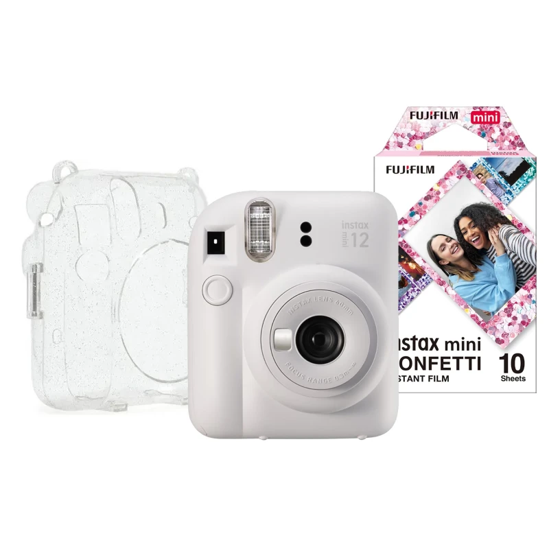 Image of Fujifilm Instax Mini 12 Instant Camera - Clay White - Camera + 10 Shot