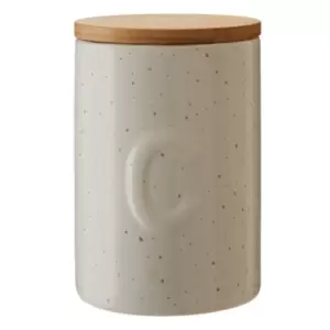Image of Coffee Canister in Wilder Speckle with Bamboo Lid