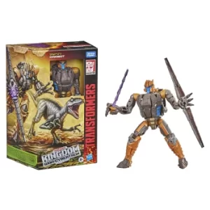 Image of Hasbro Transformers Generations War for Cybertron: Kingdom Voyager WFC-K18 Dinobot Action Figure