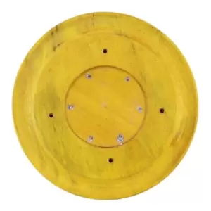 Image of Yellow Round Wooden Incense Plate