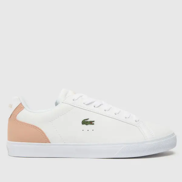 Image of Lacoste lerond pro trainers in white & pink