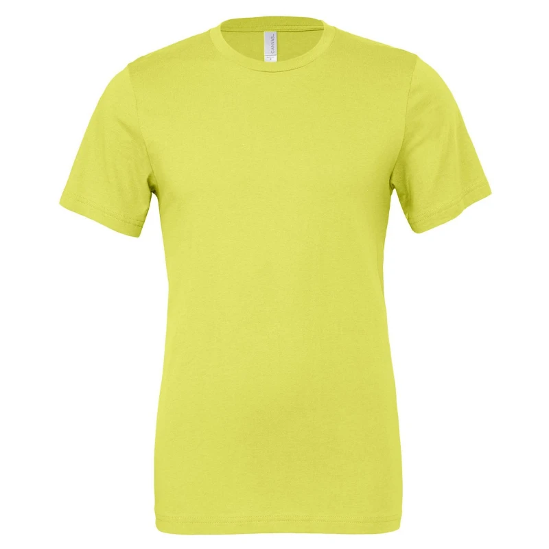 Image of Bella + Canvas Mens Jersey Crew Neck T-Shirt in Yellow Size: XS Yellow Male XS