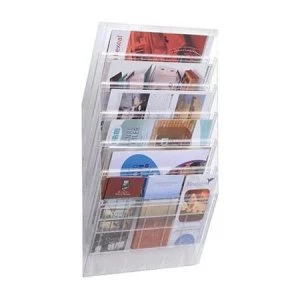 Image of Durable Flexiboxx A4 Literature Holder with 6 Pockets Wall Mountable Landscape