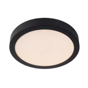 Image of Brice-Led Modern Flush Ceiling Light Bathroom - Ø30cm - LED Dim. - 1x30W 3000K - IP44 - Black