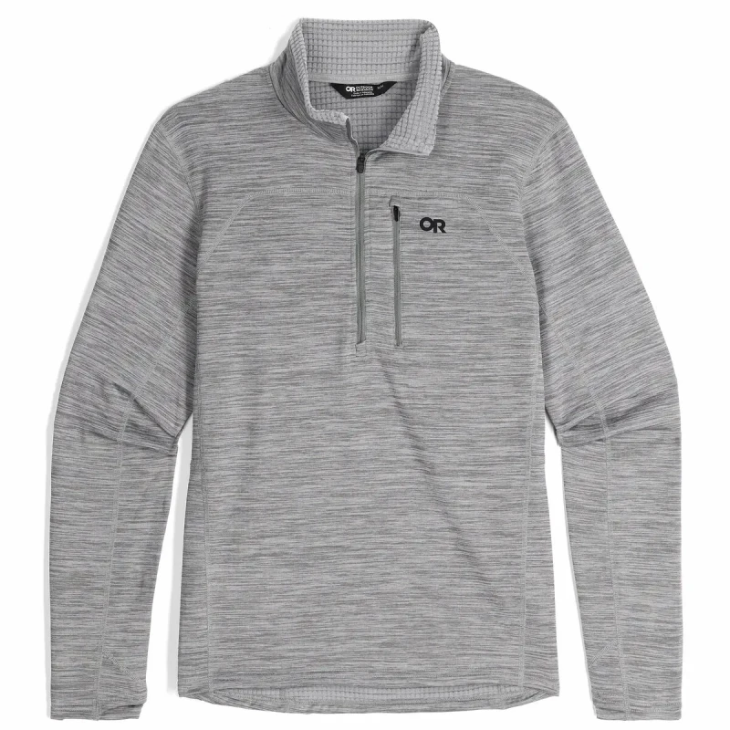 Image of Half-zip fleece sweatshirt Outdoor Research Vigor Grid Gris Male L