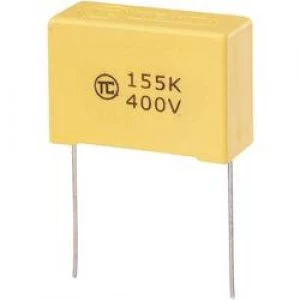 Image of MKS thin film capacitor Radial lead 1.5 uF 400 Vdc 5 27.5mm L x W x H 32 x 13 x 22mm