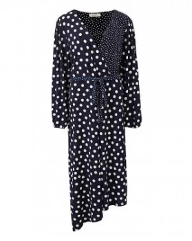Image of Oasis Curve Mono Spot Detail Midi Dress