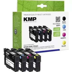 Image of KMP Ink set replaced Epson Epson 603XL (C13T03A14010, C13T03A34010, C13T03A44010), Epson (C13T03A24020) Compatible Set CMYK E201V