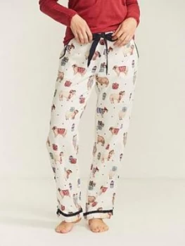 Image of Fatface Fatface Festive Sheep Classic Pants - Ivory