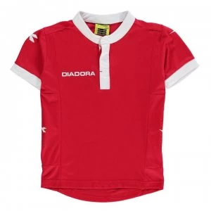 Image of Diadora Fresno T Shirt Junior Boys - Red/White