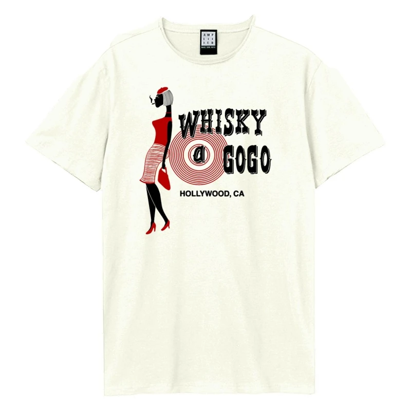 Image of Amplified Amplified Men Smokin' Whisky A Go Go T-Shirt in White Size: X-Small White XS Male 5063574716444