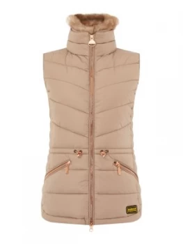 Image of Barbour Chevron Quilted Victory Gilet Light Pink