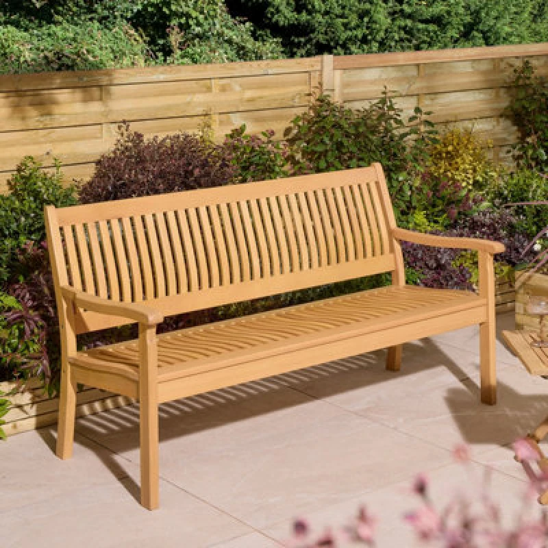 Image of Rowlinson Farnham 3 Seat Bench, Brown FARSTBEN15