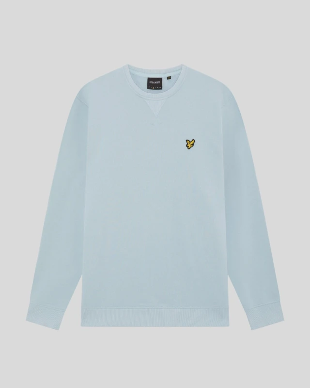 Image of Lyle & Scott Mens Cotton Crew Neck Sweatshirt in Blue