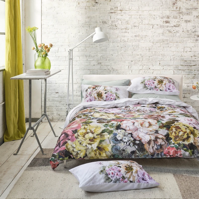 Image of Designers Guild Grandiflora Duvet Cover Bedding Set Rose