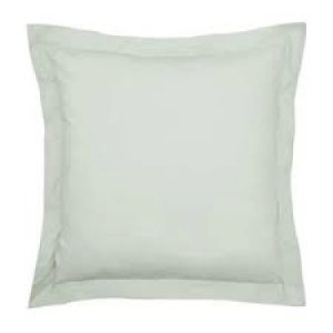 Image of Bedeck of Belfast Light Green Pima Cotton 200 Thread Count 'Navah' Square Oxford Pillow Case